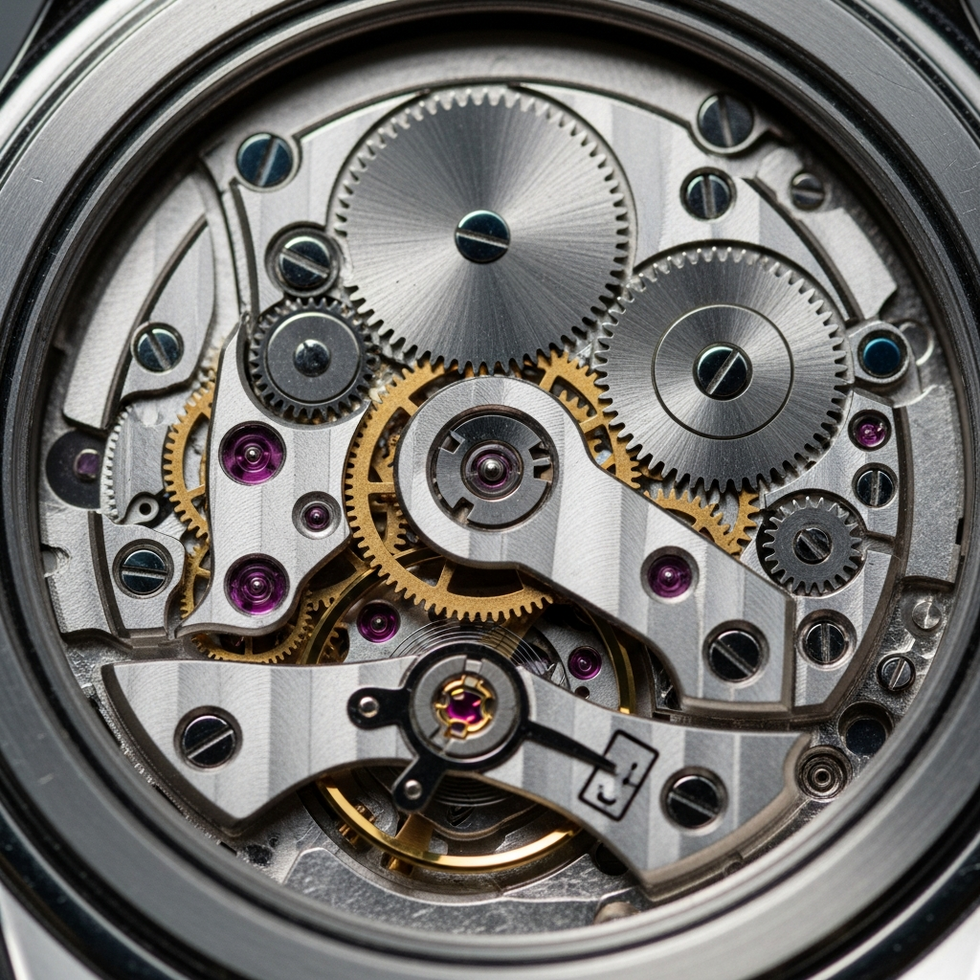 mekanizma Dünyaca ünlü mekanizmalı otomatik saatlerin iç yapısına ait detaylı teknik çizim